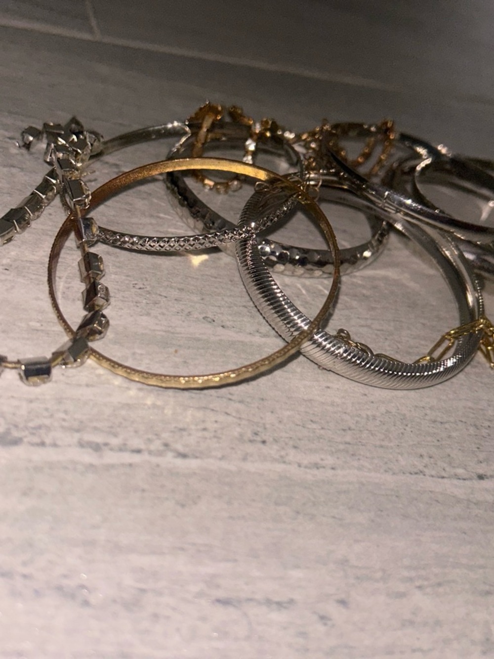 Mixed Metal Hoop Earring Set - Gold and Silver